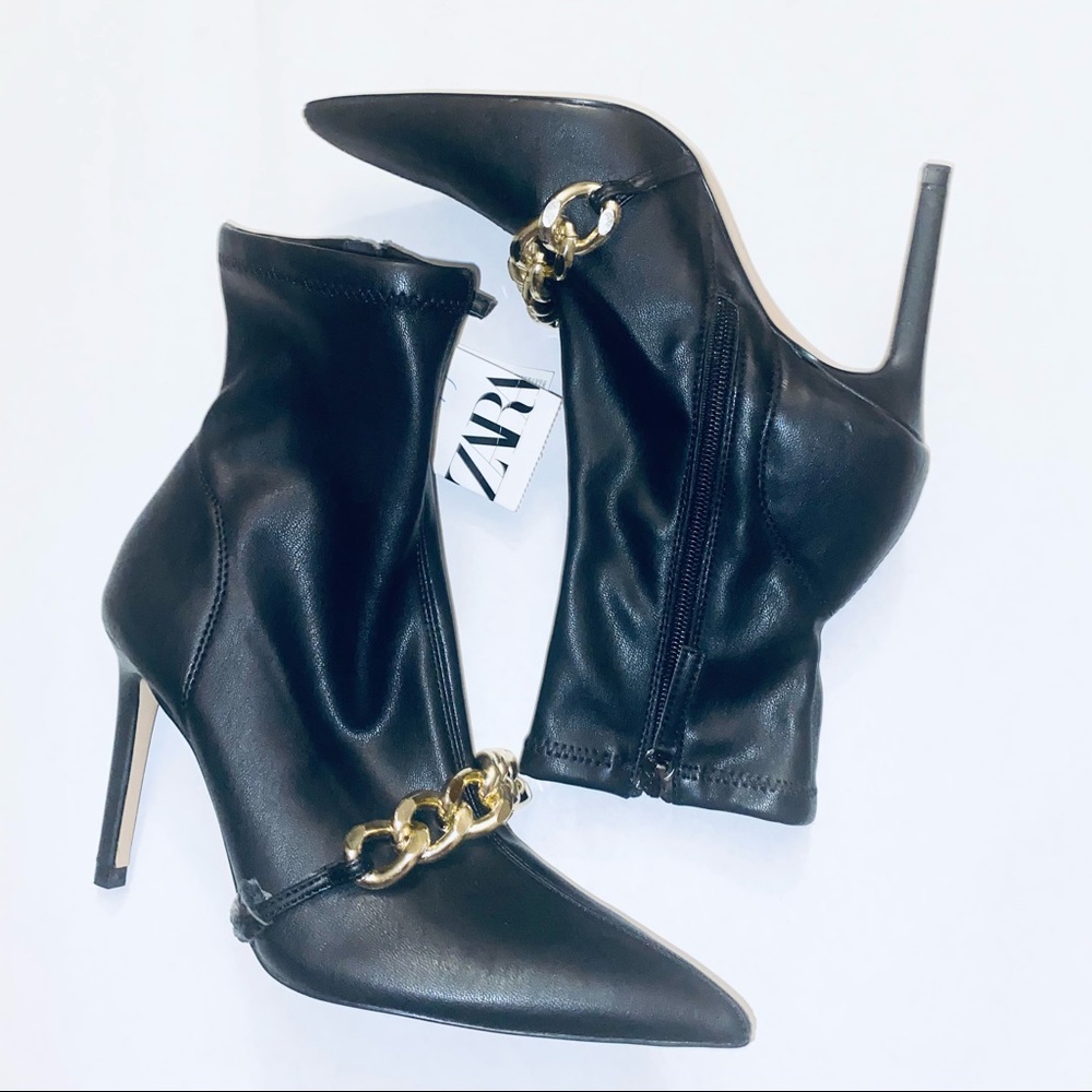 Zara | Chain Trim Ankle Boots
